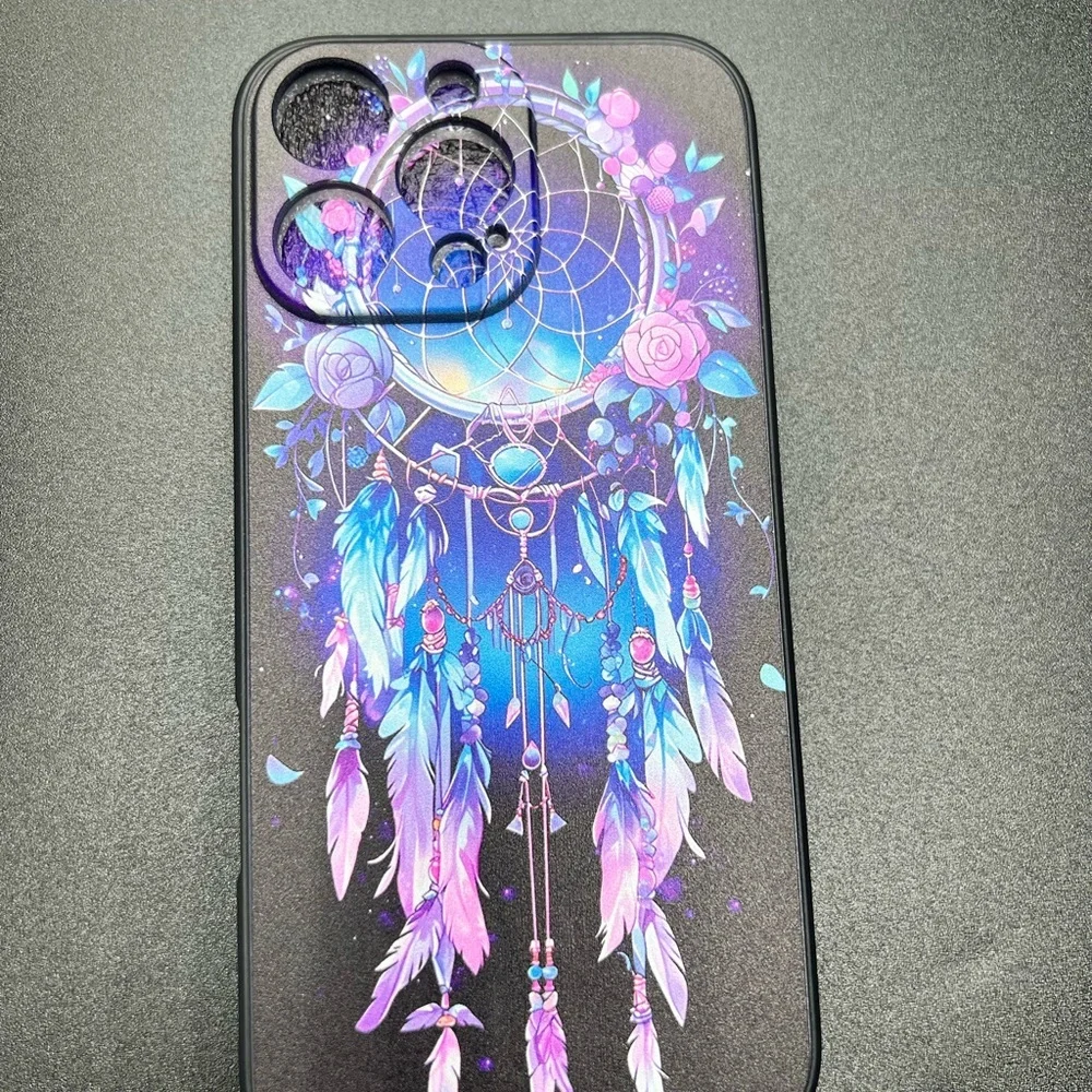 Dreamcatcher Design iPhone 16 pro Phone Case - Black